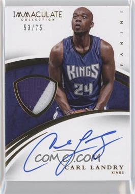 2014-15 Panini Immaculate Collection - Patches Autographs #PA-CL - Carl Landry /75