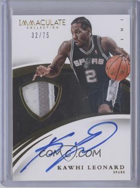 2014-15 Panini Immaculate Collection - Patches Autographs #PA-KL.1 - Kawhi Leonard /75