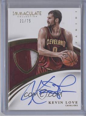 2014-15 Panini Immaculate Collection - Patches Autographs #PA-KL.2 - Kevin Love /75