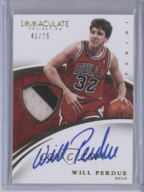 2014-15 Panini Immaculate Collection - Patches Autographs #PA-WP - Will Perdue /75