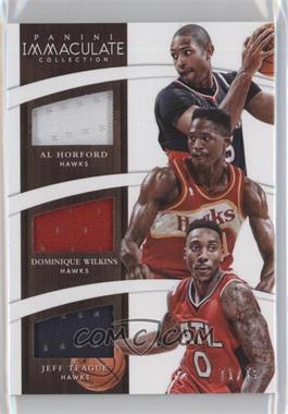 2014-15 Panini Immaculate Collection - Trio Relics #T-ATL - Al Horford, Dominique Wilkins, Jeff Teague /75