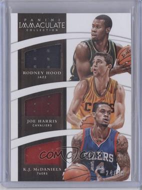 2014-15 Panini Immaculate Collection - Trio Relics #T-RJK - Rodney Hood, Joe Harris, K.J. McDaniels /99