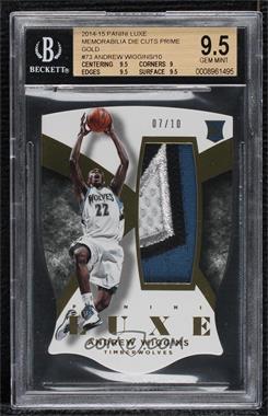 2014-15 Panini Luxe - Memorabilia Die-Cuts Prime - Gold #73 - Andrew Wiggins /10 [BGS 9.5 GEM MINT]