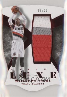 2014-15 Panini Luxe - Memorabilia Die-Cuts Prime - Red #61 - Wesley Matthews /25