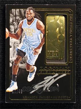 2014-15 Panini National Treasures - Gold Logoman Signatures #GL-KF - Kenneth Faried /49