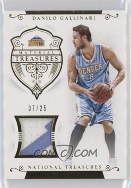 2014-15 Panini National Treasures - Material Treasures - Prime #MT-DG - Danilo Gallinari /25