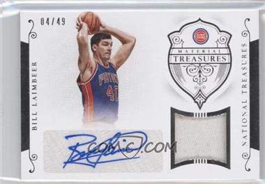 2014-15 Panini National Treasures - Material Treasures Signatures #MTS-BL - Bill Laimbeer /49