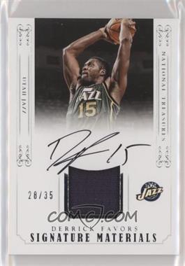 2014-15 Panini National Treasures - Signature Materials #SM-DF - Derrick Favors /35