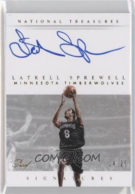 2014-15 Panini National Treasures - Signatures - Gold Proof #S-LSP - Latrell Sprewell /25