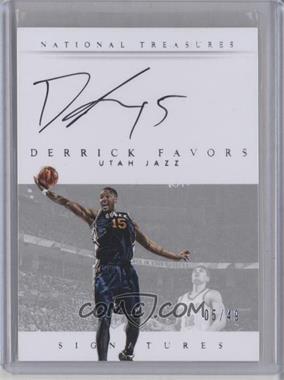 2014-15 Panini National Treasures - Signatures #S-DF - Derrick Favors /49