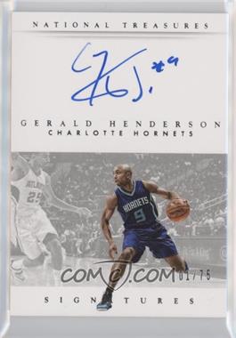 2014-15 Panini National Treasures - Signatures #S-GH - Gerald Henderson /75