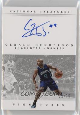 2014-15 Panini National Treasures - Signatures #S-GH - Gerald Henderson /75