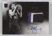 Black and White Autographed Patch Rookies - Nik Stauskas #/99