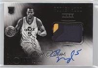 Black and White Autographed Patch Rookies - Rodney Hood #/99