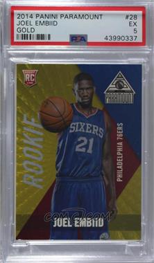 2014-15 Panini Paramount - Dufex - Gold #28 - Joel Embiid /10 [PSA 5 EX]