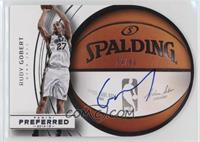 Roundball Die-Cut Autographs - Rudy Gobert #/99