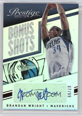 2014-15 Panini Prestige - Bonus Shots Autographs - Red Premium #77 - Brandan Wright /99