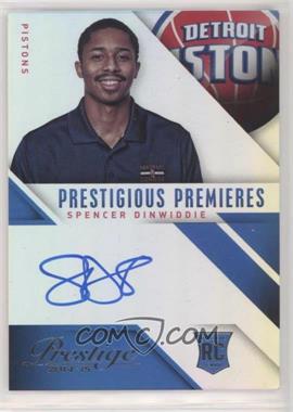 2014-15 Panini Prestige - Prestigious Premieres Signatures - Premium #PP-SD - Spencer Dinwiddie