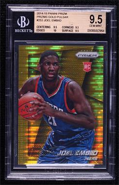 2014-15 Panini Prizm - [Base] - Gold Pulsar Prizm #253 - Joel Embiid /10 [BGS 9.5 GEM MINT]