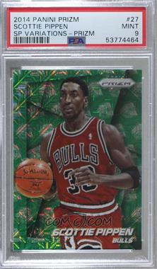 2014-15 Panini Prizm - [Base] - Industry Summit Green Mojo Prizm #27 - Scottie Pippen /25 [PSA 9 MINT]