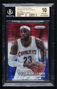 2014-15 Panini Prizm - [Base] - Red White and Blue Pulsar Prizm #48 - LeBron James [BGS 10 PRISTINE]