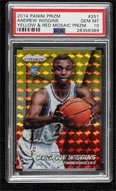 2014-15 Panini Prizm - [Base] - Yellow and Red Mosaic Prizm #251 - Andrew Wiggins [PSA 10 GEM MT]