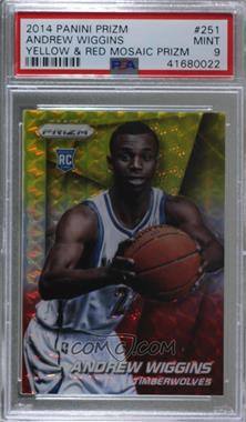 2014-15 Panini Prizm - [Base] - Yellow and Red Mosaic Prizm #251 - Andrew Wiggins [PSA 9 MINT]