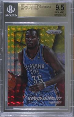 2014-15 Panini Prizm - [Base] - Yellow and Red Mosaic Prizm #86 - Kevin Durant [BGS 9.5 GEM MINT]