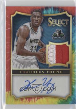 2014-15 Panini Select - Autograph Materials - Tie-Dye Prizm #44 - Thaddeus Young /25