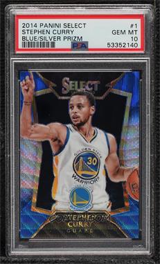 2014-15 Panini Select - [Base] - Blue and Silver Prizm #1 - Concourse - Stephen Curry [PSA 10 GEM MT]