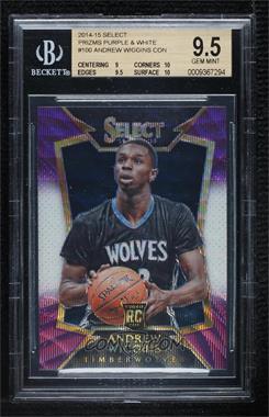 2014-15 Panini Select - [Base] - Purple and White Prizm #100 - Concourse - Andrew Wiggins [BGS 9.5 GEM MINT]