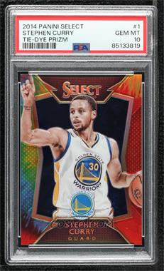 2014-15 Panini Select - [Base] - Tie-Dye Prizm #1 - Concourse - Stephen Curry /25 [PSA 10 GEM MT]