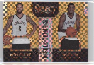 2014-15 Panini Select - Double Team Jerseys - Gold Prizm #5 - Deron Williams, Joe Johnson /10