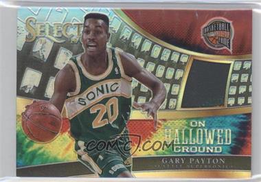 2014-15 Panini Select - On Hallowed Ground Jerseys - Tie-Dye Prizm #4 - Gary Payton /25