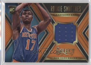 2014-15 Panini Select - Rookie Swatches - Orange Prizm #8 - Cleanthony Early /60