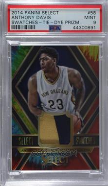 2014-15 Panini Select - Swatches - Tie-Dye Prizm #58 - Anthony Davis /10 [PSA 9 MINT]