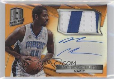 2014-15 Panini Spectra - Autographed Memorabilia - Orange Prizm #1 - Andrew Nicholson /25