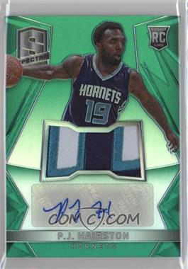 2014-15 Panini Spectra - [Base] - Green Prizm #128 - Rookie Jersey Autographs - P.J. Hairston /5