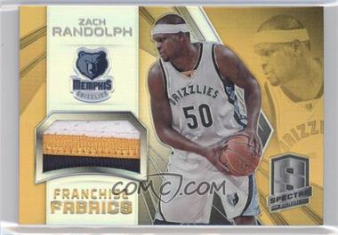 2014-15 Panini Spectra - Franchise Fabrics - Gold Prizm #FRA-ZR - Zach Randolph /10