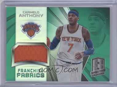 2014-15 Panini Spectra - Franchise Fabrics - Green Prizm #FRA-CA - Carmelo Anthony /5