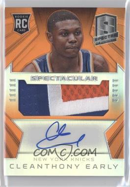 2014-15 Panini Spectra - Spectacular Swatch Signatures - Orange Prizm #SS-CE - Cleanthony Early /25