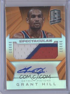 2014-15 Panini Spectra - Spectacular Swatch Signatures - Orange Prizm #SS-GH.3 - Grant Hill /25