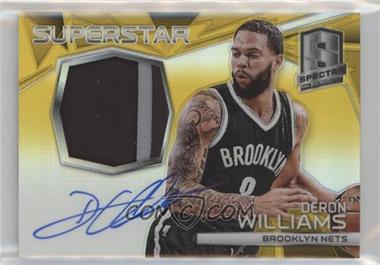 2014-15 Panini Spectra - Superstar Autographed Material - Gold Prizm #14 - Deron Williams /10