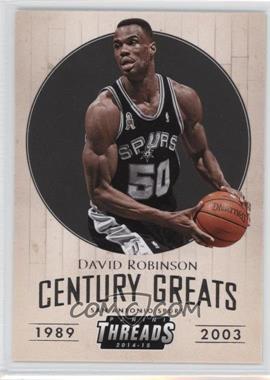 2014-15 Panini Threads - Century Greats #8 - David Robinson