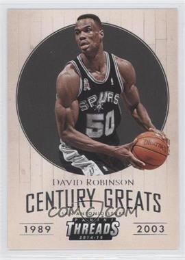 2014-15 Panini Threads - Century Greats #8 - David Robinson