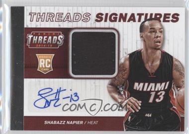 2014-15 Panini Threads - Rookie Threads Signatures #29 - Shabazz Napier /249