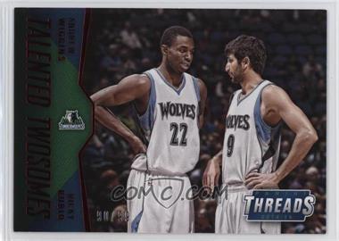 2014-15 Panini Threads - Talented Twosomes - Century Proof Red #12 - Andrew Wiggins, Ricky Rubio /99