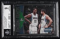 Andrew Wiggins, Ricky Rubio [BGS 9 MINT]