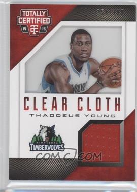 2014-15 Panini Totally Certified - Clear Cloth Jersey - Red #89 - Thaddeus Young /299