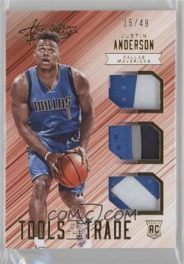 2015-16 Panini Absolute - Tools of the Trade Rookie Materials Trio - Prime #21 - Justin Anderson /49 [EX to NM]